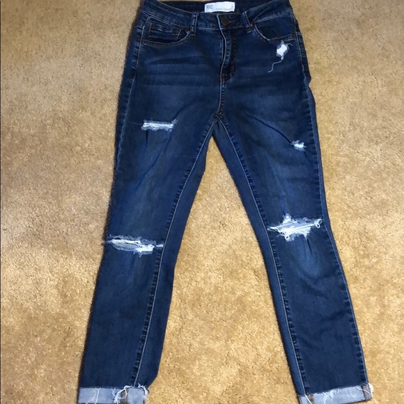 RSQ Manhattan High Rise Skinny Blue Jeans size 5 - Picture 4 of 7